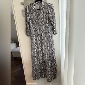 Zara maxi snake print dress